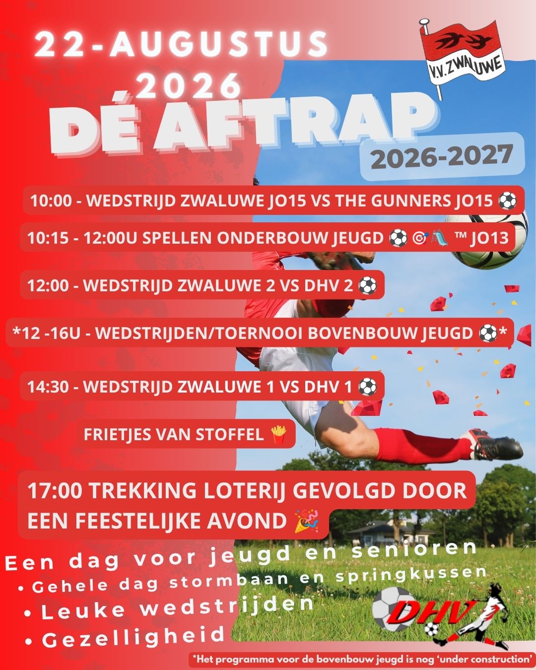 SAVE THE DATE Dé aftrap seizoen 2026-2027 22 Augustus'27