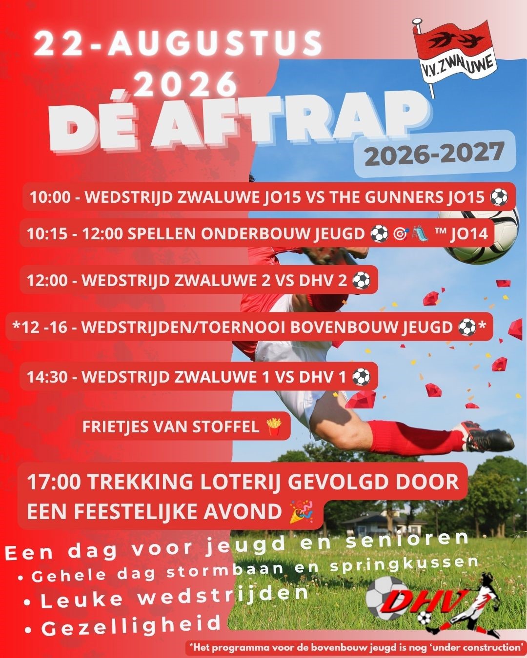 SAVE THE DATE Dé aftrap seizoen 2026-2027 22 Augustus'27