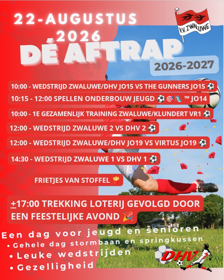 SAVE THE DATE Dé aftrap seizoen 2026-2027 22 Augustus'27