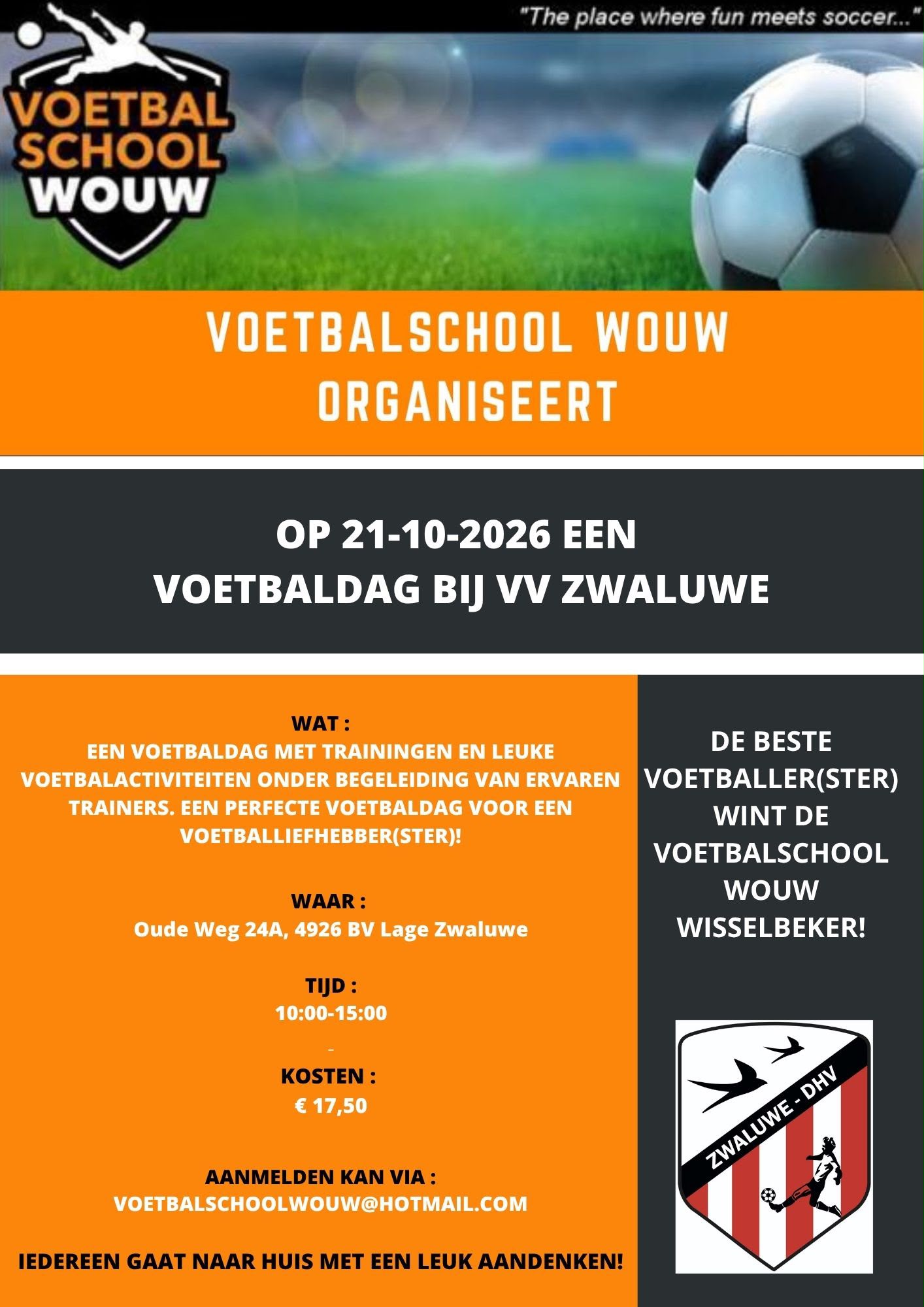 Voetballen in de herfstvakantie
